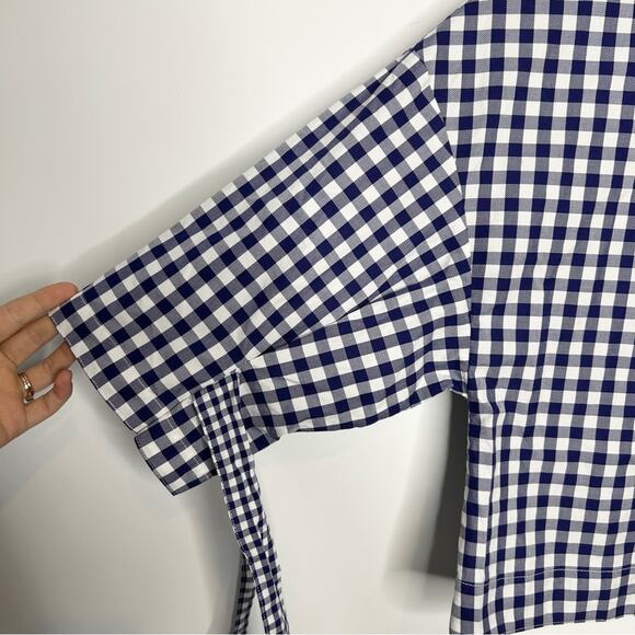 ROSETTA GETTY Gingham Blouse Womens Size 2 Picnic French Girl Cottage Retro Chic - Picture 4 of 12